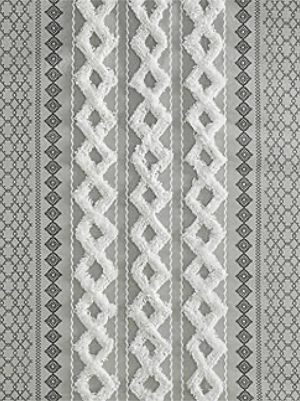 Ink & Ivy Imani shower curtain in gray - Picture 4 of 5